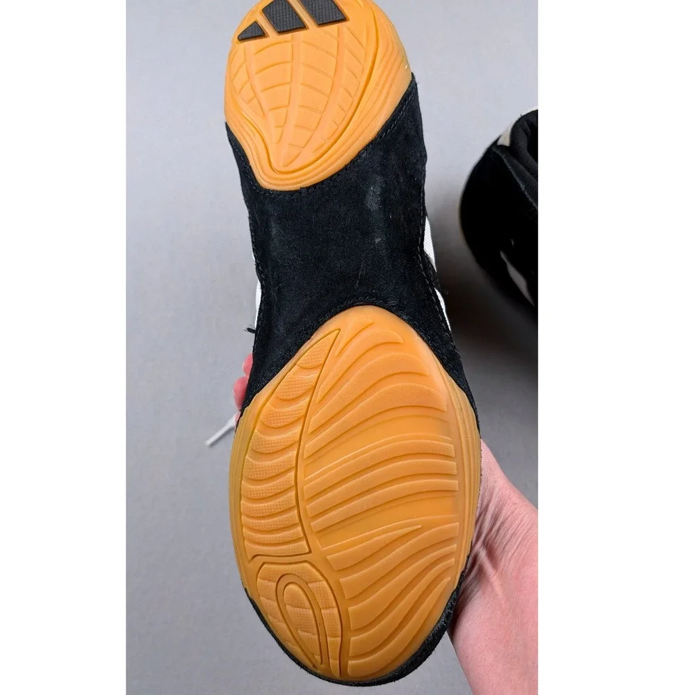 Adidas Wrestling Shoes Mens 11.5 Black White High Top Gum Sole 177904
